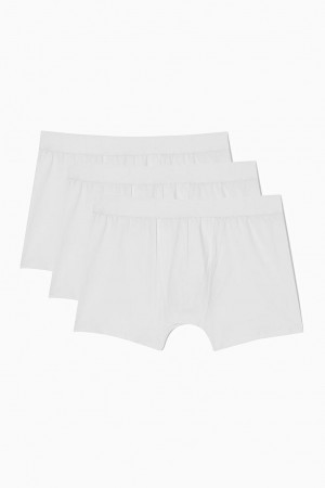 COS 3-pack Long Boxer Rövidnadrágok Férfi Fehér | EPM-265140