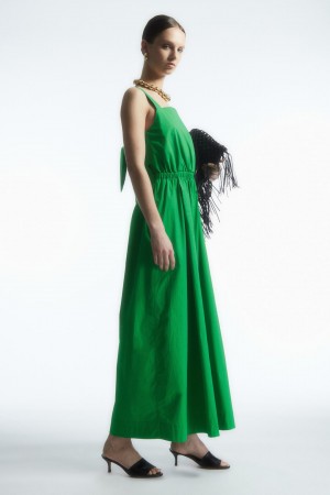 COS Bow-back Széles Cipő-leg Jumpsuit Női Világos Zöld | CTN-259843
