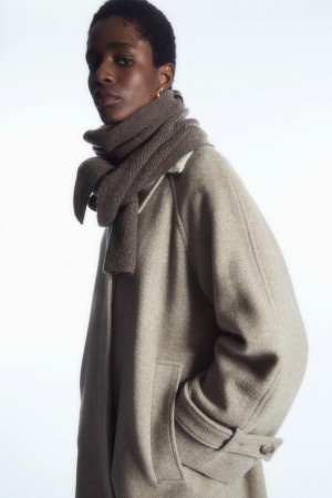 COS Cashmere-blend Sál Férfi Sötétbarna | HWP-608429