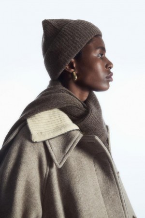 COS Cashmere-blend Télisapka Női Sötétbarna | HZU-945028