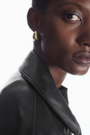 COS Curved Domed Fülbevalók Női Arany | YQB-289163