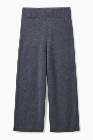 COS Egyenes-leg Pure Cashmere Nadrág Női Sötétkék | FAY-732510