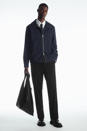 COS Gyapjú-blend Relaxed Tailored Nadrág Férfi Fekete | XOH-405682