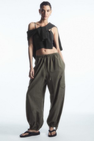 COS Könnyű Drawstring Cargo Nadrág Női Világos Barna | GPF-254873