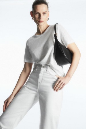 COS Linen Póló Női Fehér | GLK-157439