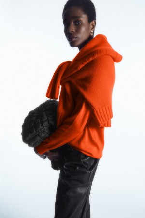 COS Merino Gyapjú Jumpers Női Világos Narancssárga | GYF-097615