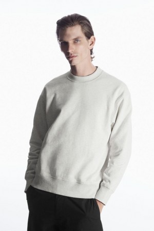 COS Mock-neck Pulóver Férfi Szürke | ZKP-407812