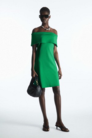 COS Off-the-shoulder Ruha Női Zöld | WDB-604725