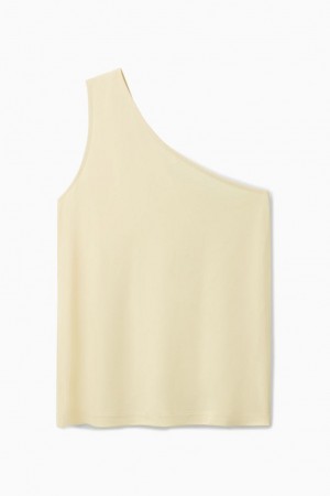 COS One-shoulder Felső Női Világos Sárga | MAB-423798