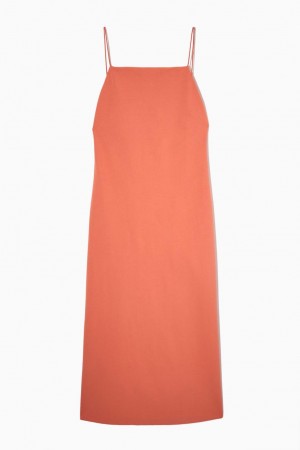 COS Open-back Midi Ruha Női Narancssárga | AYF-712645