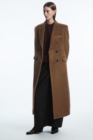 COS Oversized Double-breasted Kabát Női Barna | HBN-427538