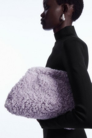COS Oversized Framed Clutch - Teddy Táska Női Lila | ODF-296308