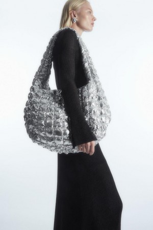 COS Oversized Steppelt Crossbody Táska Női Titán | NHR-034918