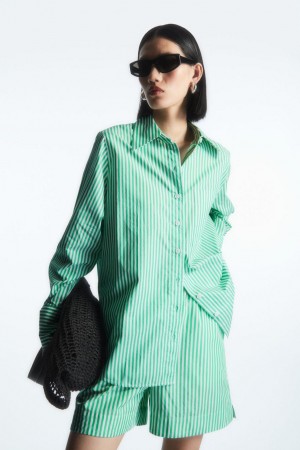 COS Oversized Tailored Ing Női Világos Zöld Fehér | ODN-159830