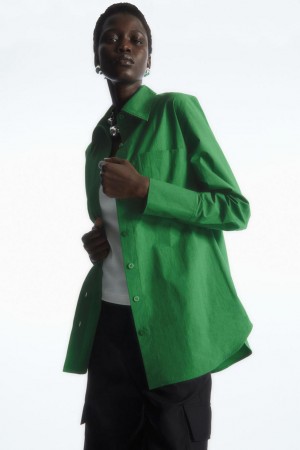 COS Oversized Tailored Ing Női Zöld | ADV-894763