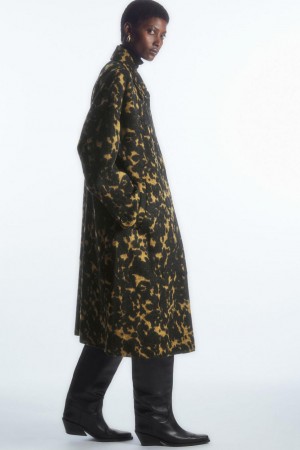 COS Oversized Tortoiseshell-print Kabát Női Barna | FTR-578496