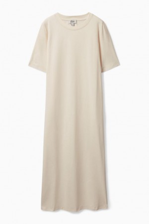 COS Oversized T-shirt Ruha Női Krém | LFR-902548