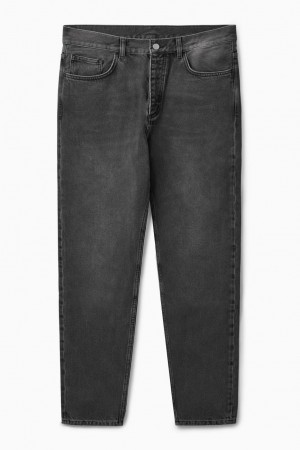 COS Pillar - Tapered Farmernadrág Férfi Fekete | GZN-715092