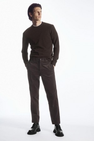 COS Pure Cashmere Jumpers Férfi Sötétbarna | KYS-301857