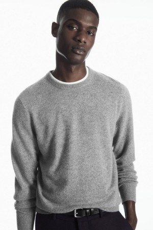COS Pure Cashmere Jumpers Férfi Szürke | TRZ-968204