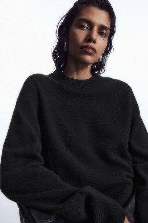 COS Pure Cashmere Jumpers Női Fekete | JLV-941635