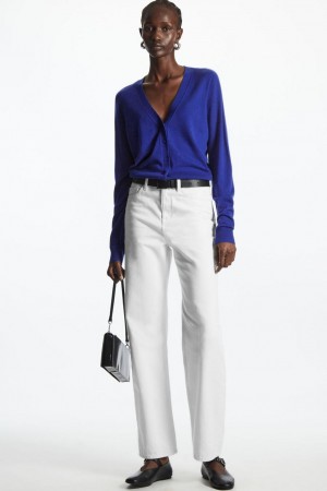 COS Pure Cashmere Kardigán Női Világos Kék | HCV-375694