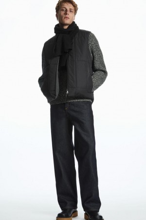 COS Pure Cashmere Sál Férfi Fekete | GKT-206451