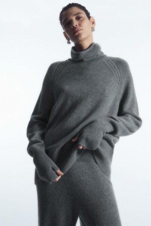COS Pure Cashmere Turtleneck Jumpers Női Szürke | DMY-864519