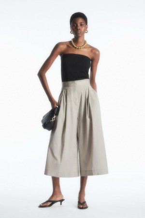 COS Redőzött Tailored Culottes Nadrág Női Szürke | LJB-362594