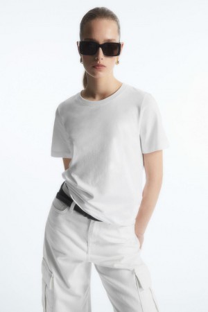 COS Regular Fit Póló Női Fehér | KGH-317920