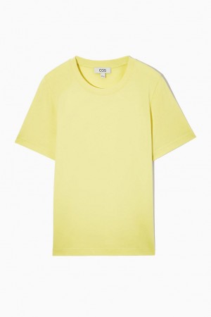 COS Regular Fit Póló Női Sárga | CBF-921863