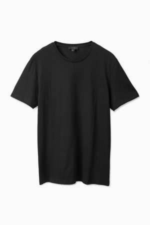 COS Regular-fit Póló Férfi Fekete | ZWF-079821