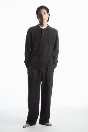 COS Relaxed Cashmere Nadrág Férfi Sötétszürke | DQZ-475013