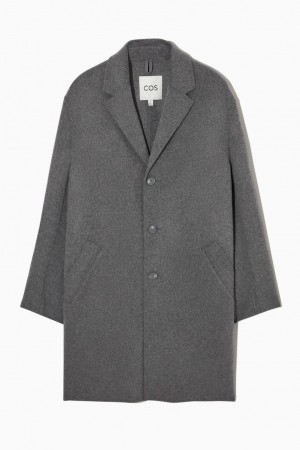 COS Relaxed-fit Double-faced Gyapjú Kabát Férfi Szürke | GMF-783251