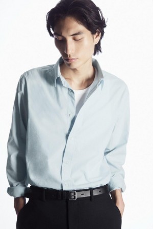 COS Relaxed-fit Poplin Ing Férfi Világos Kék | YFH-960542