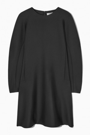 COS Structured Scuba Mini Ruha Női Fekete | QYA-340829
