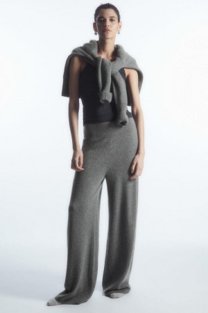 COS Széles Cipő-leg Pure Cashmere Nadrág Női Szürke | LQD-753012