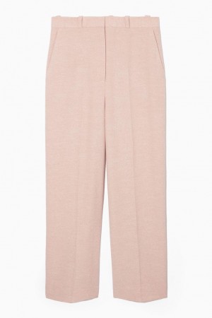 COS Széles Cipő-leg Textured Nadrág Női Világos Rózsaszín | WDV-751269