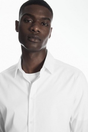 COS Tailored Poplin - Slim Ing Férfi Fehér | YTW-879254