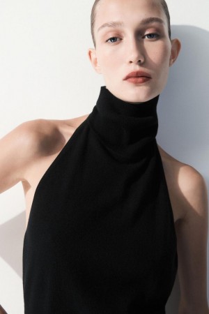 COS The Backless Cashmere Felső Női Fekete | DOL-574291