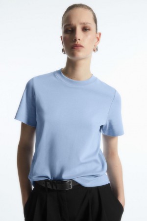 COS The Clean Cut Póló Női Világos Kék | MFD-752896