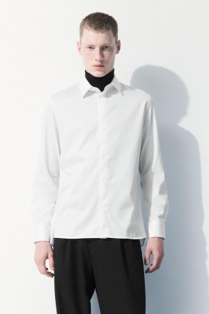 COS The Essential Tailored Ing Férfi Fehér | QYU-758236