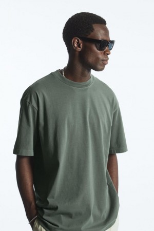 COS The Super Slouch Póló Férfi Sötétzöld | XCY-543702