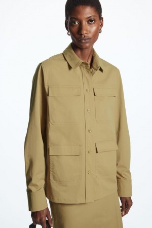 COS Twill Utility Ing Női Bézs | JRU-736012