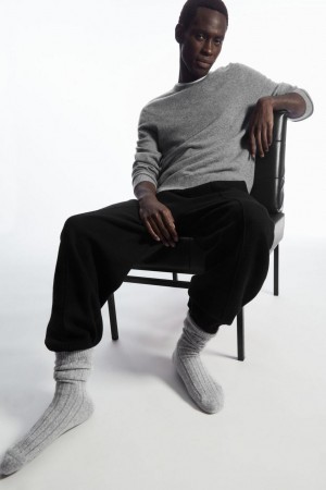 COS Vaskos Cashmere Zokni Férfi Világos Szürke | GOD-581429