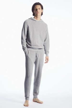 COS Waffle-knit Cashmere-blend Nadrág Férfi Szürke | LHZ-428910