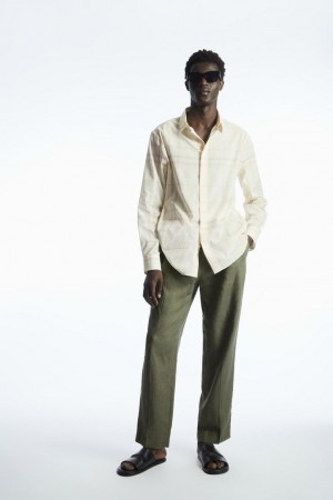 COS Windowpane-checked Ing Férfi Bézs | YGC-042781