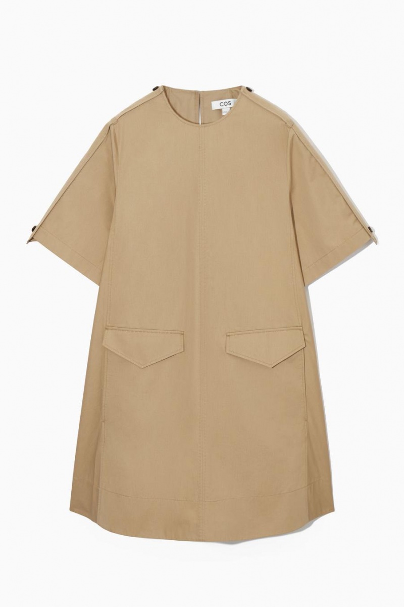 COS A-line Utility Mini Ruha Női Bézs | ZNV-254368