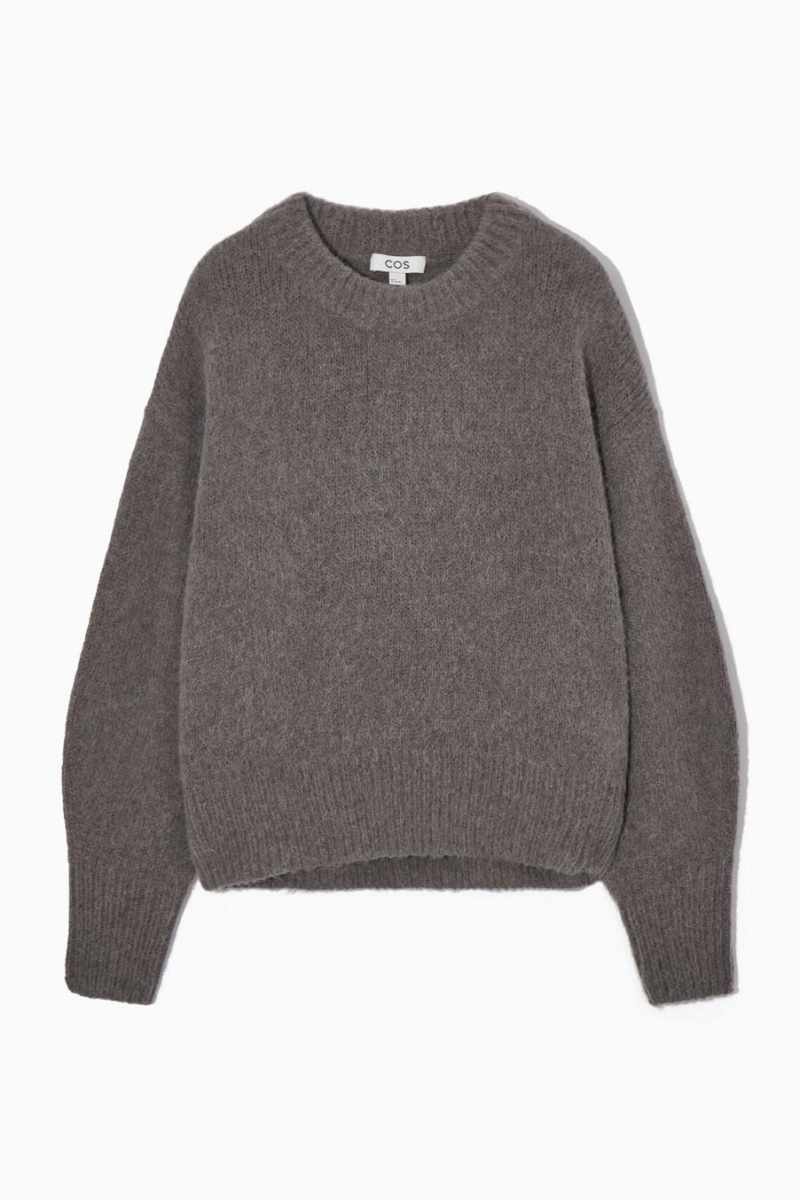 COS Alpaca-blend Crew-neck Jumpers Női Barna | QVU-385702