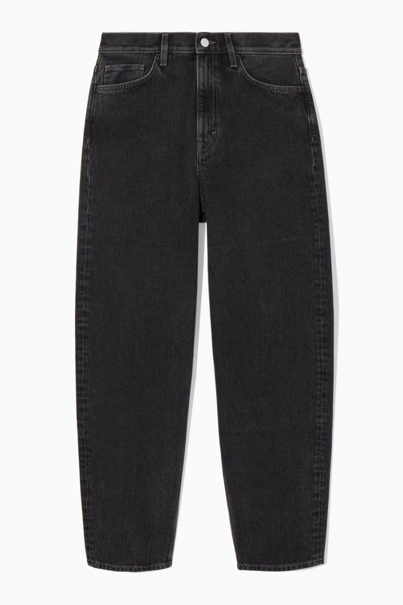 COS Arch - Tapered Farmernadrág Női Fekete | PQK-671590